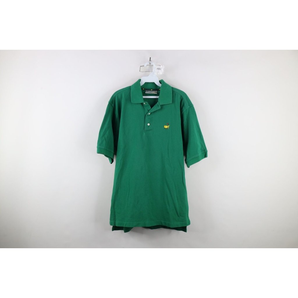 Vintage 90s Mens Medium Faded Augusta The Masters Golf Tournament Polo Shirt